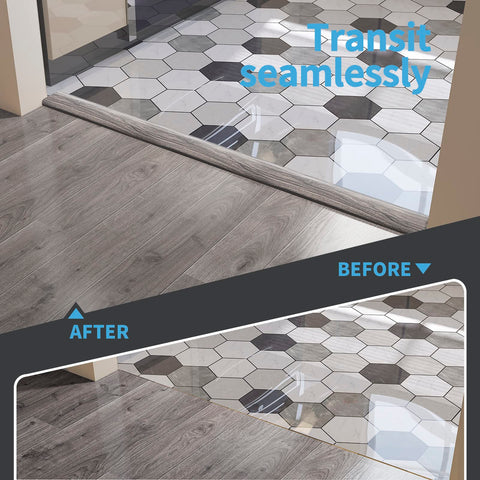 Art3d vinyl threshold strip adhesive gray smooths doorway gaps