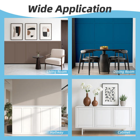 Art3d Wainscoting Visual with paintable MDF panels for stylish wall styling.