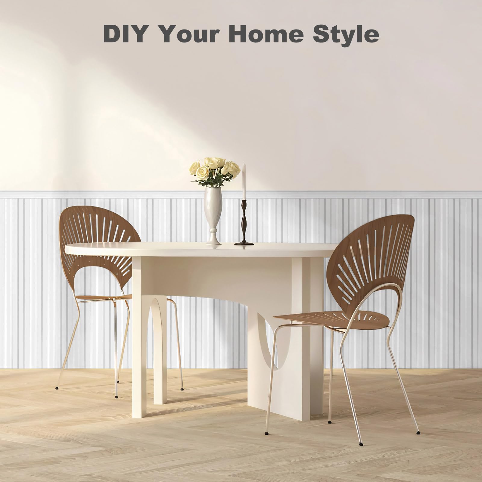 Board and batten layout option demonstrated on a wall