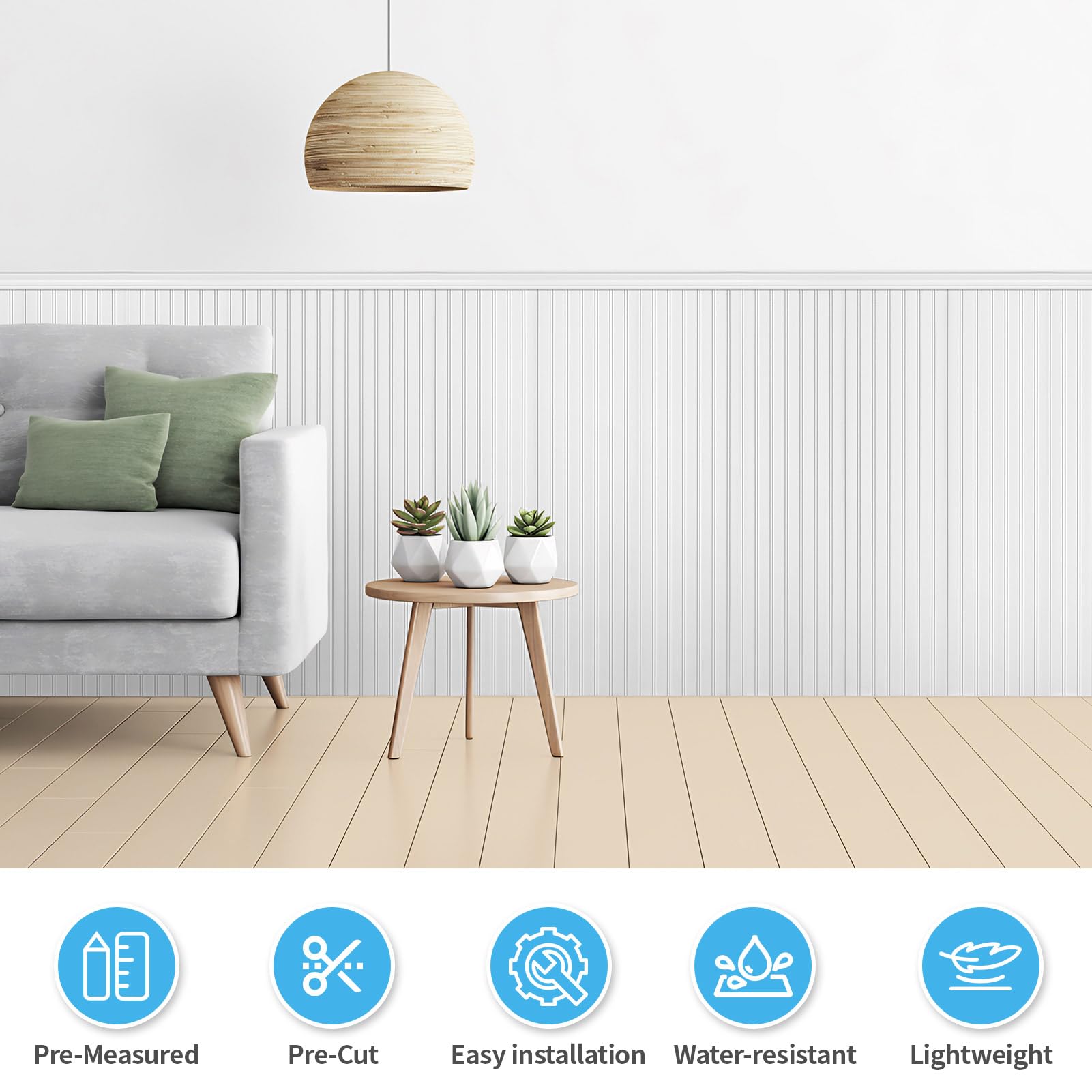 DIY installation view of pre-cut panels for quick upgrades