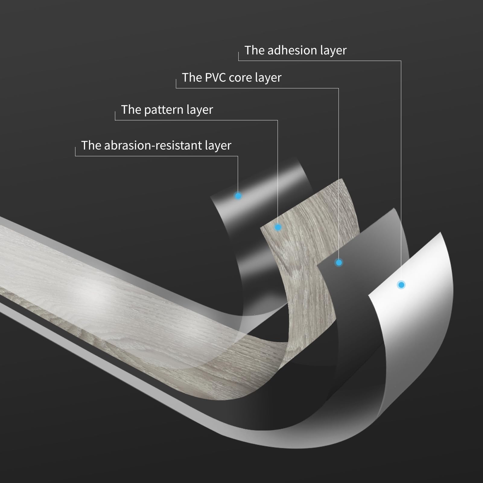 Art3d application on walls or cabinets with optional glue for cohesion
