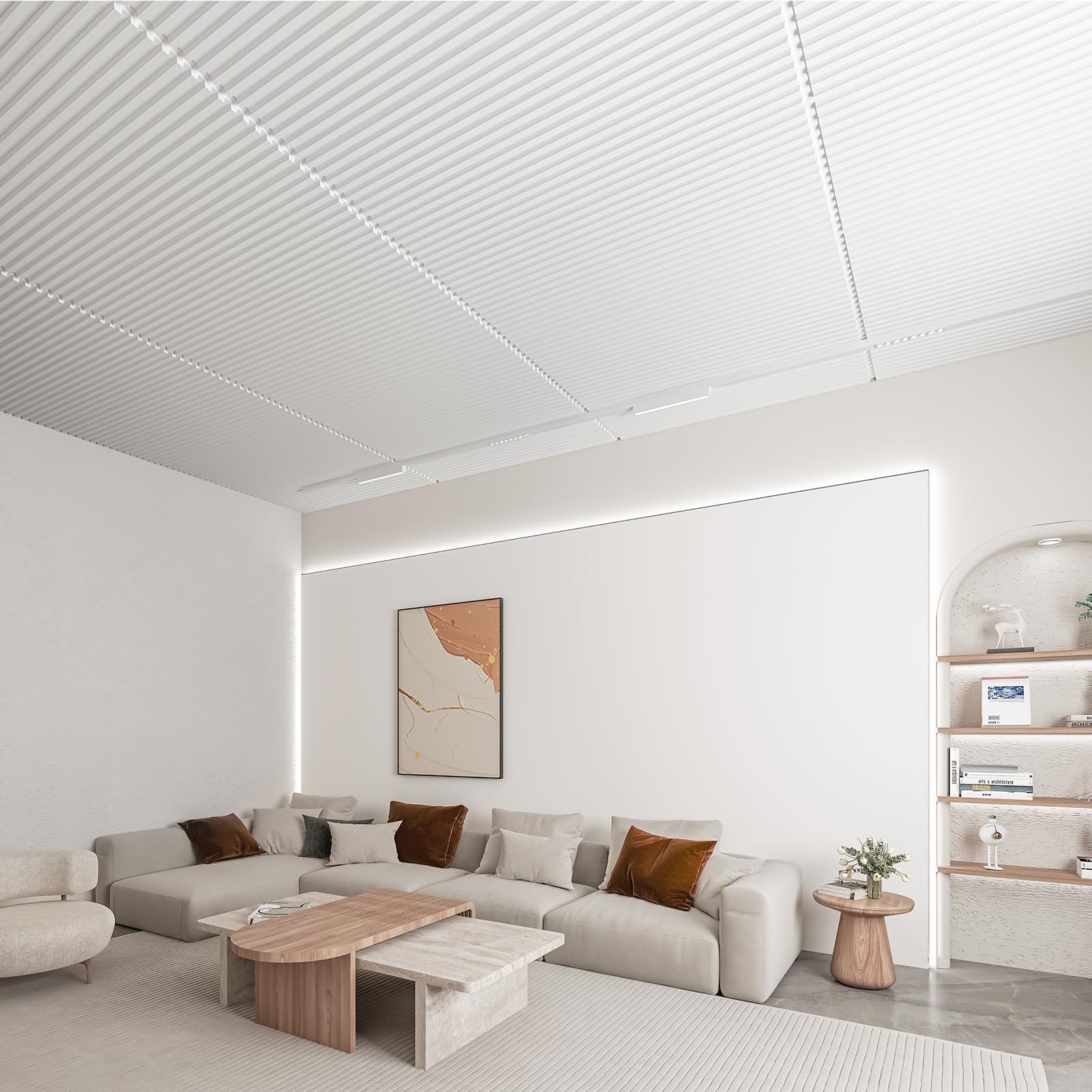 Art3d wall decor panel 3D slats white creates contemporary texture