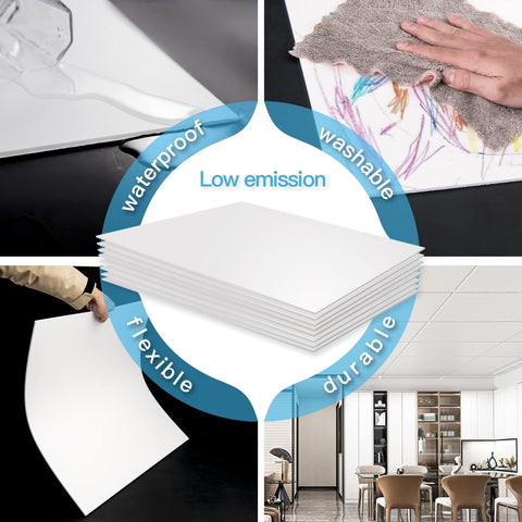 Art3d waterproof ceiling tile suitable for kitchens and bathrooms.