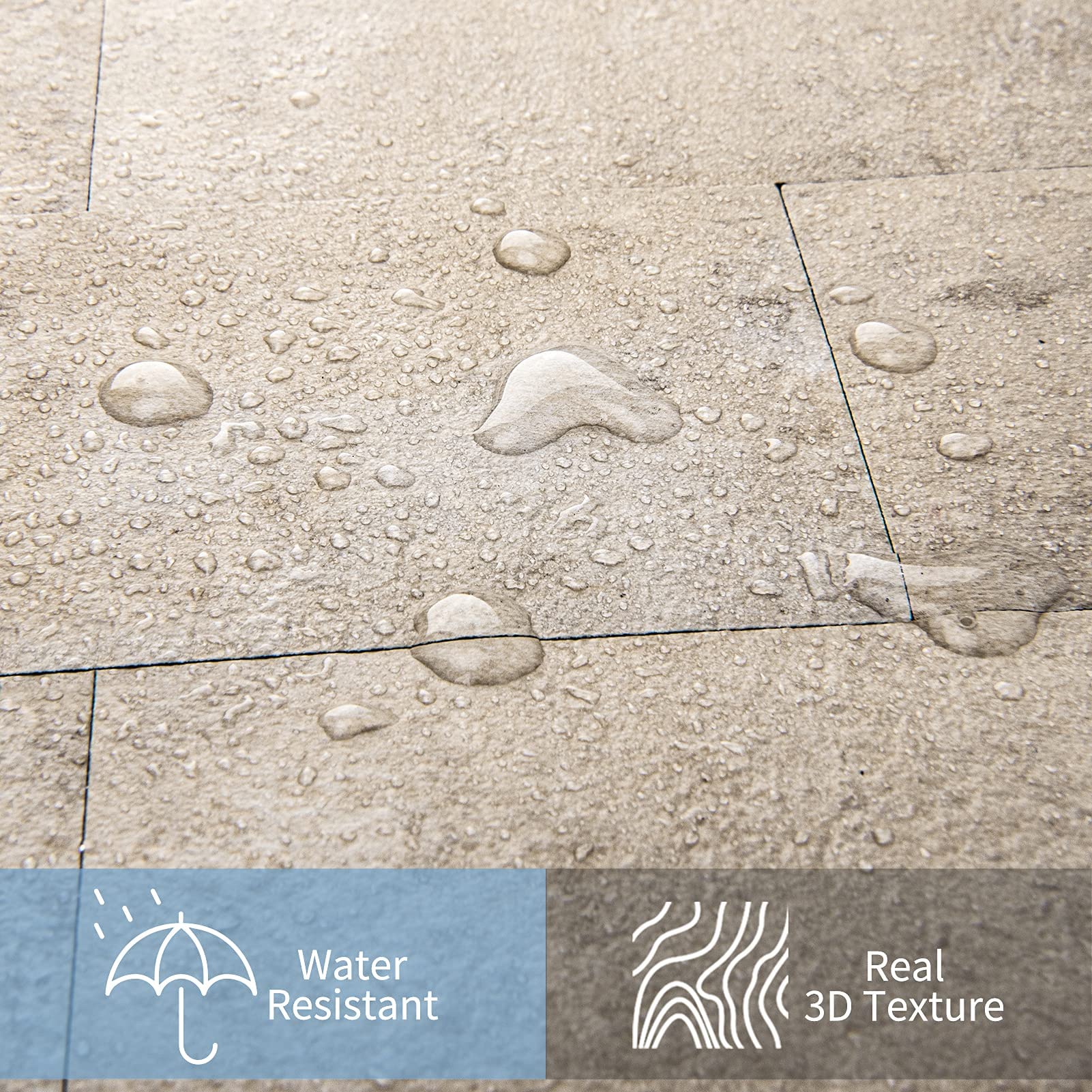 Art3d waterproof and stain-resistant tile for easy cleaning.