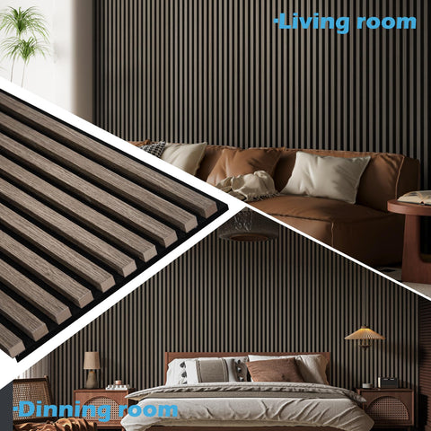 Art3d walnut acoustic slat closeup shows veneer detail and ease of install