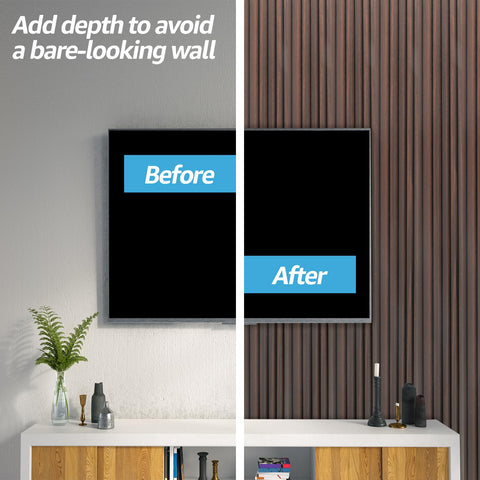 Art3d WPC Wainscoting adhesive-ready Walnut 48x6 supports quick DIY updates.