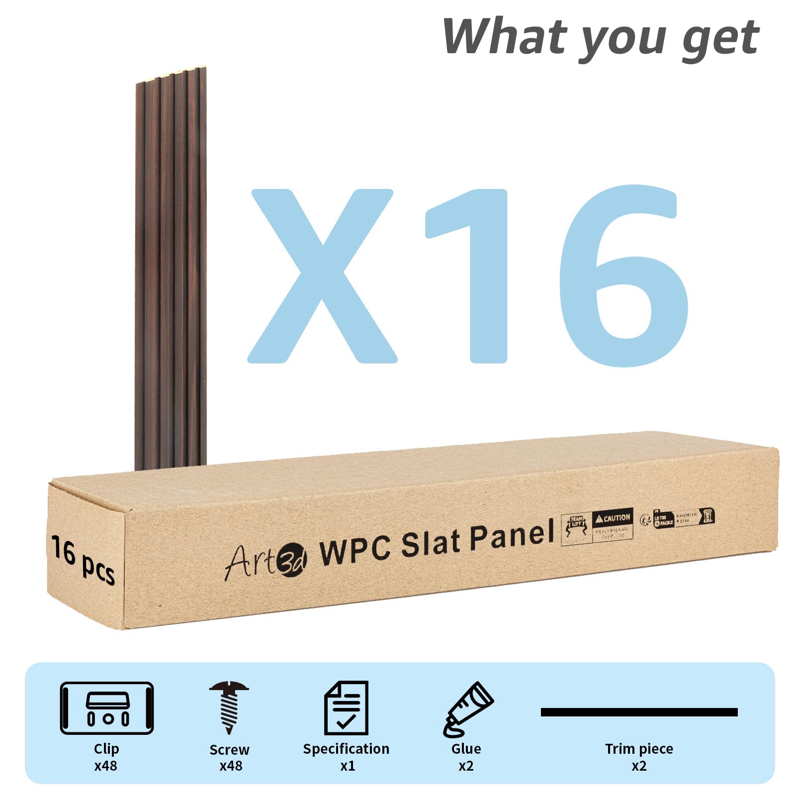 Art3d WPC Wainscoting living room Walnut 48x6 creates inviting decor.