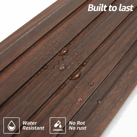 Art3d WPC Wainscoting moisture-resistant Walnut 48x6 stands up to indoor humidity.