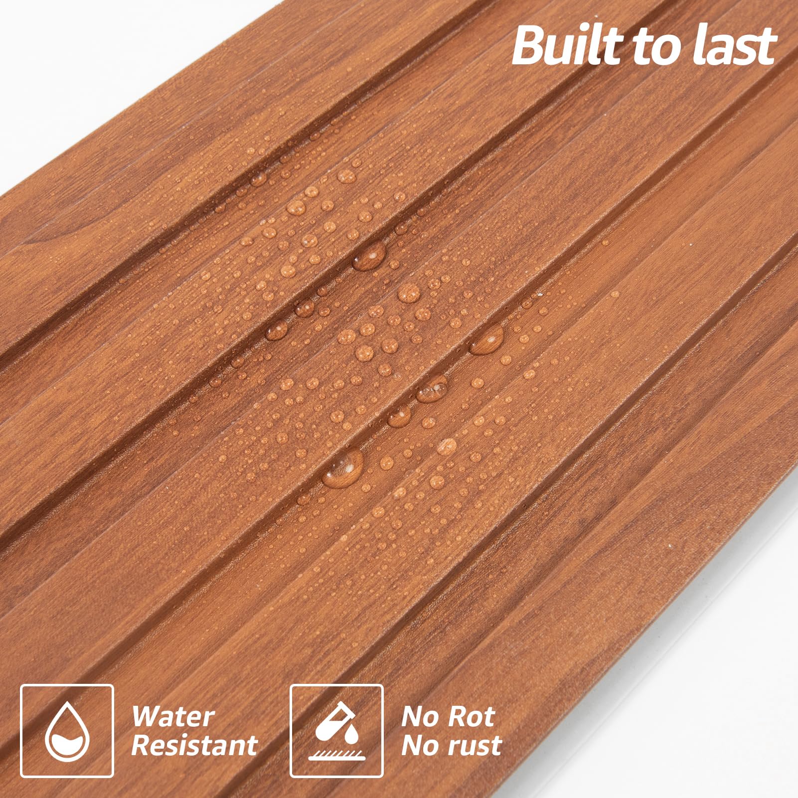 Art3d teak WPC panel edge-cut detail showing clean lines for modern rooms.