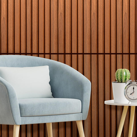 Art3d teak WPC panel wall-mount demonstrating quick interior enhancement option.