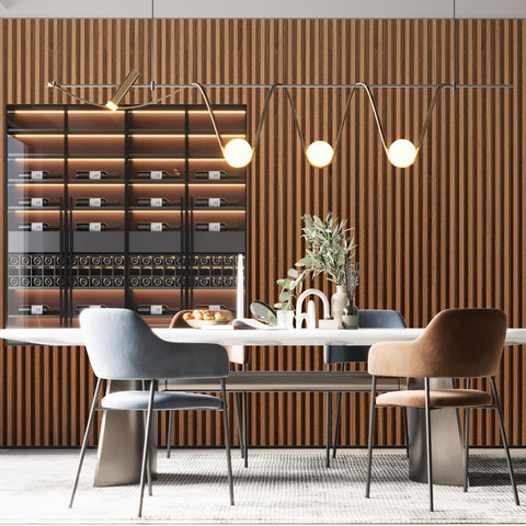Art3dwallpanels teak slat wall panel demonstrates easy DIY assembly with included hardware
