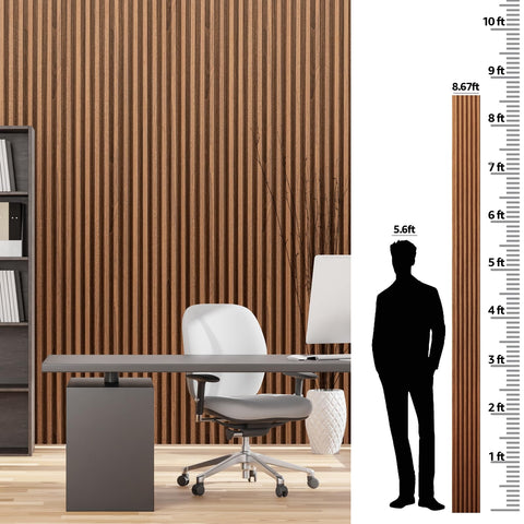 Art3dwallpanels teak slat wall panel with durable, weather resistant finish
