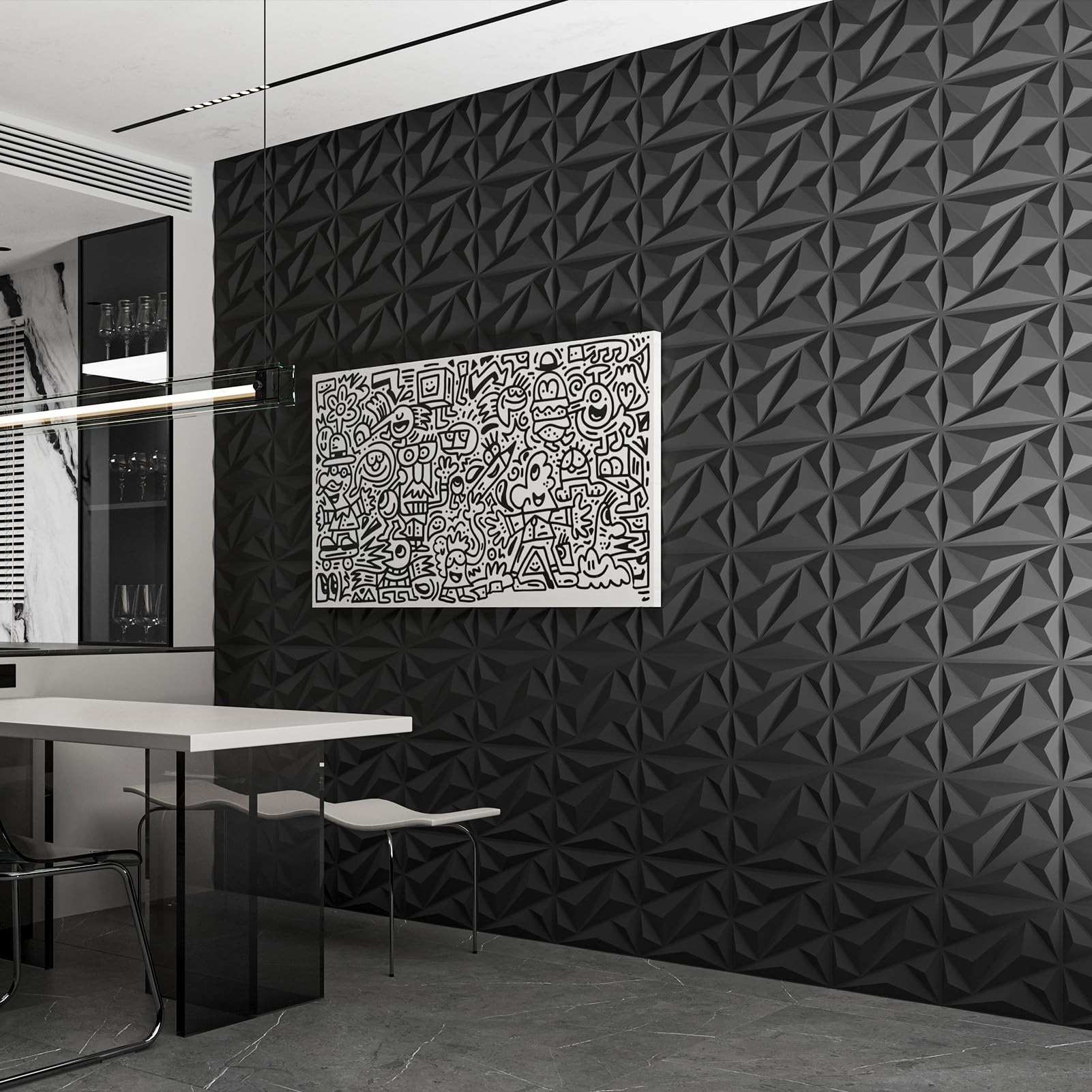 Art3dwallpanels easy-installation 3D panel for DIY projects.