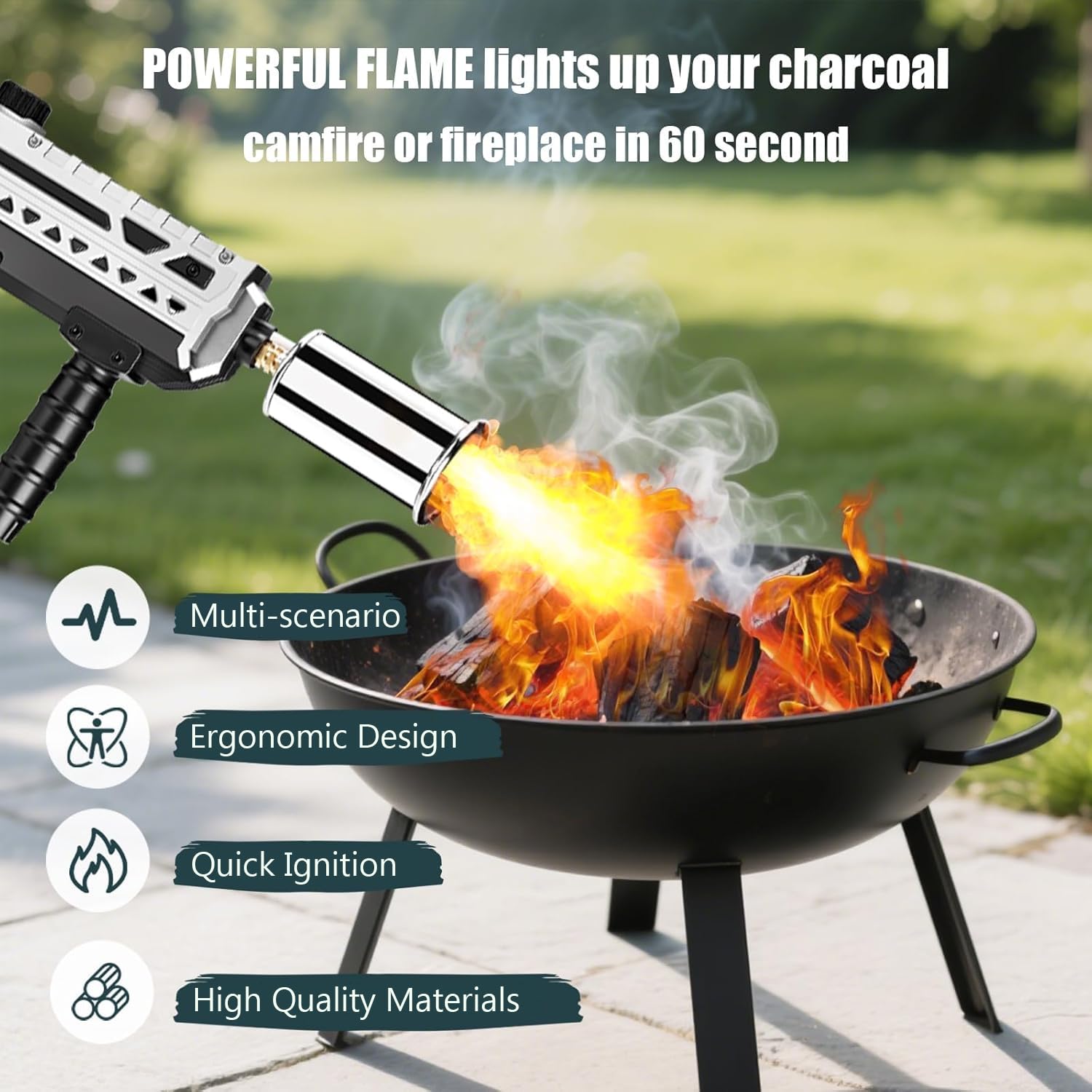 ARTFLAMM adjustable flame for versatile cooking and finishing touches
