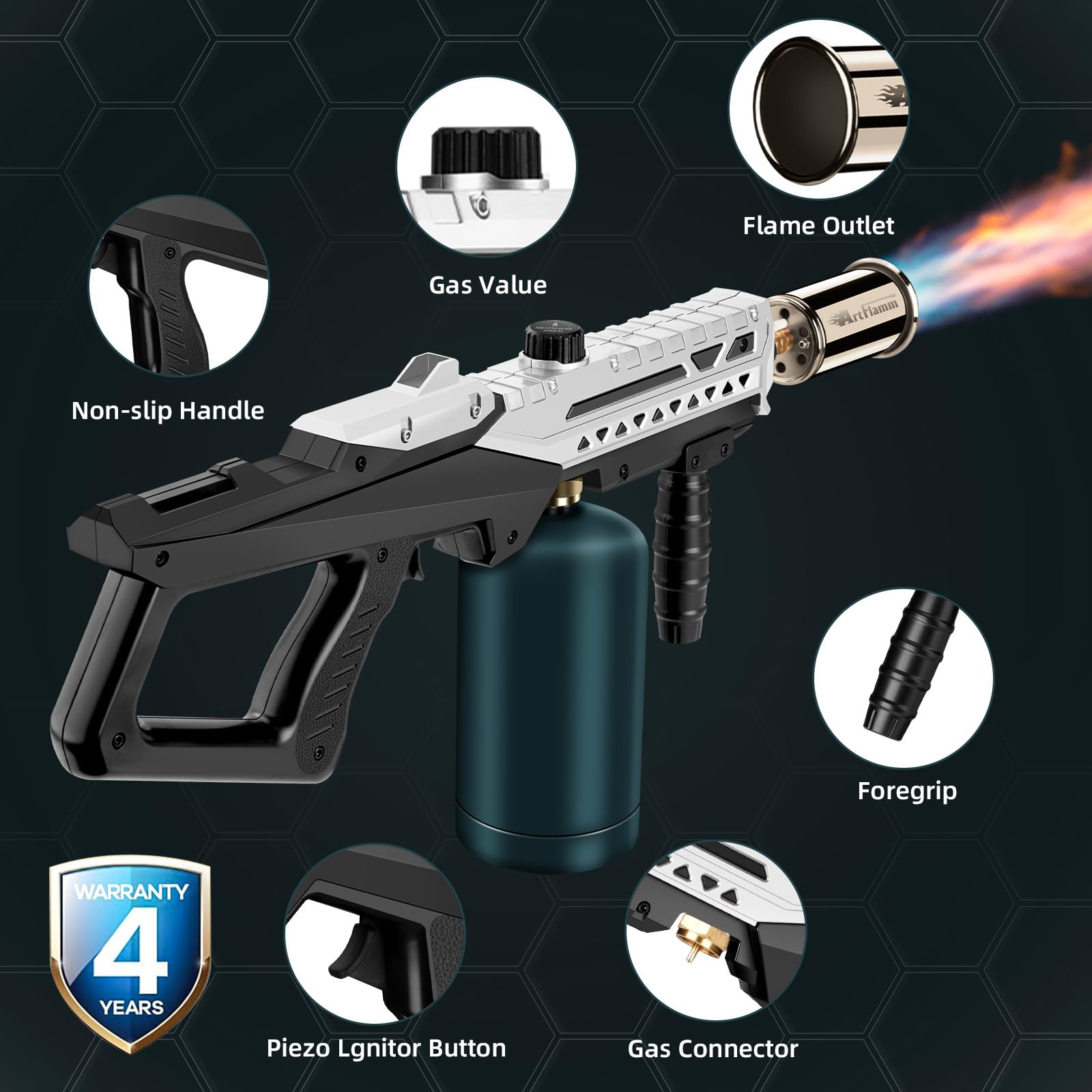 ARTFLAMM gift-ready propane torch for culinary and hobby use