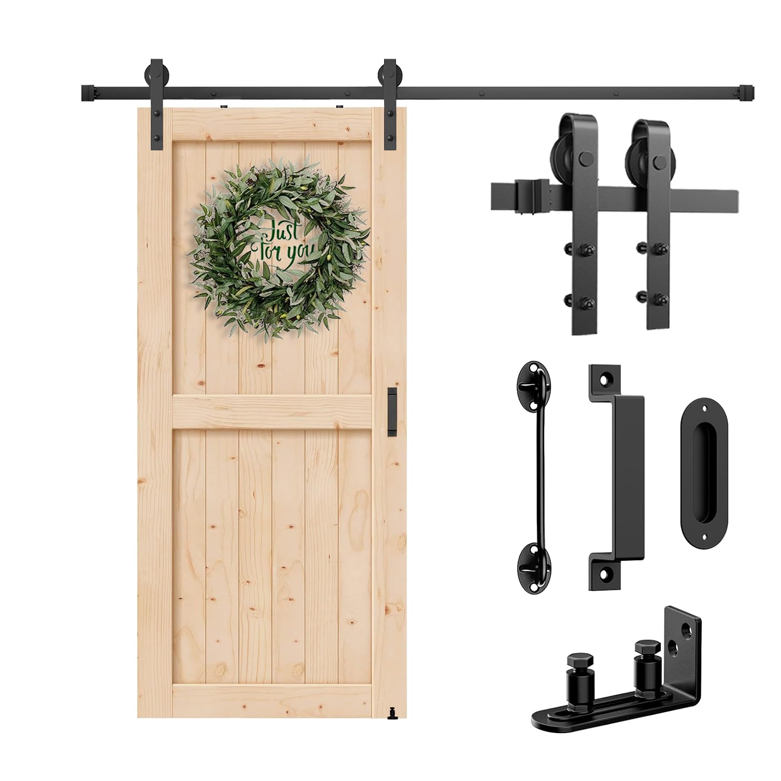 Arti-Life barn door hardware 5ft track for smooth, high-capacity sliding.