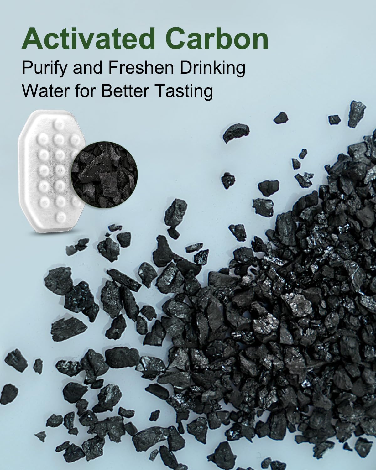 Artiaims 8-pack pre-filter sponges for the cat fountain help trap debris before filtration.