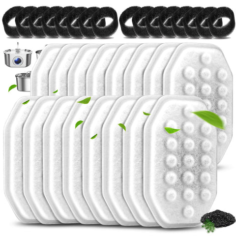 Artiaims 8-pack replacement filters for the 3.2L cat fountain improve water quality.