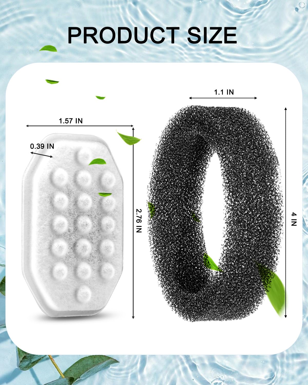 Artiaims cat fountain 3.2L view showing clear water for pets.