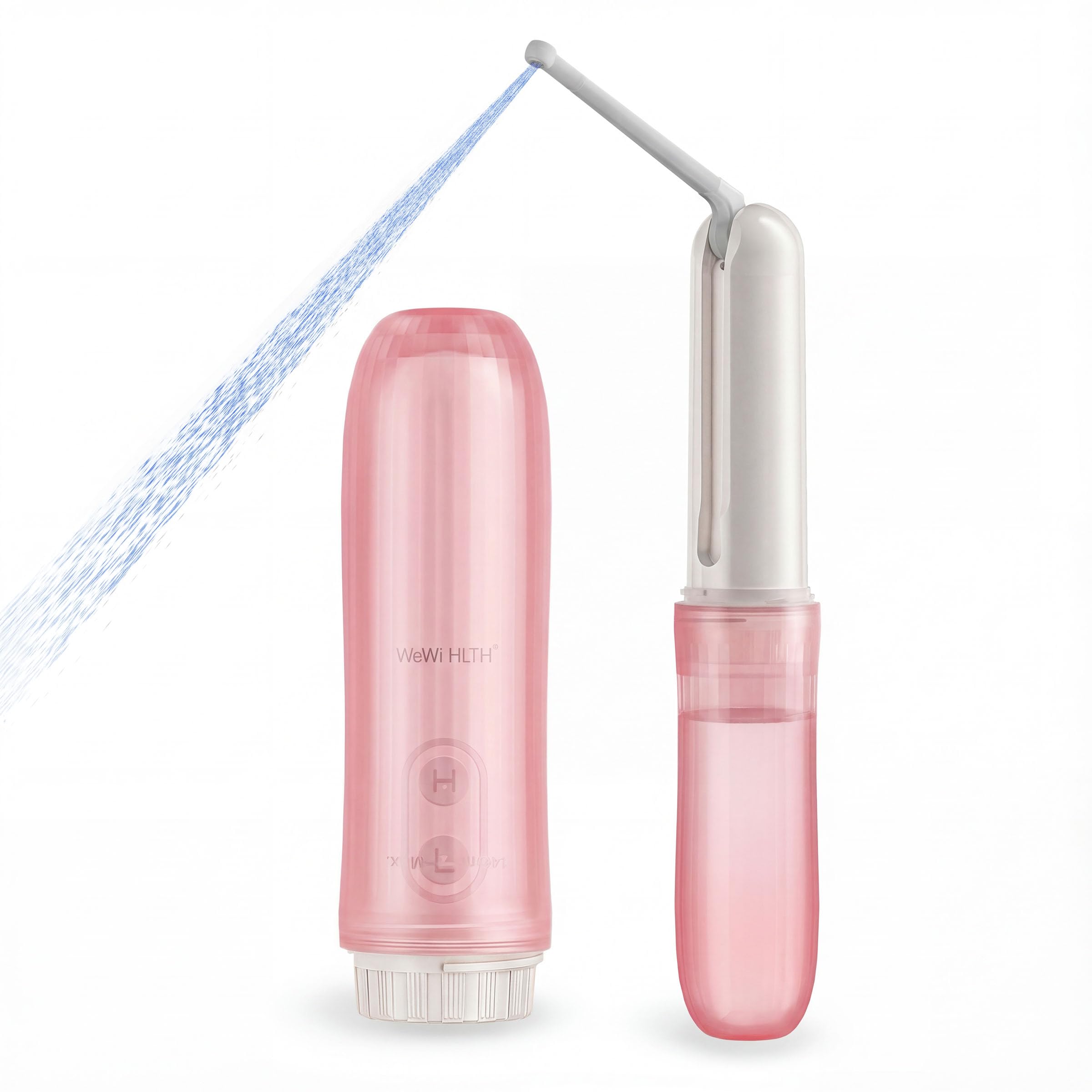 Artist Unknown portable electric bidet sprayer folded for compact travel and easy storage.