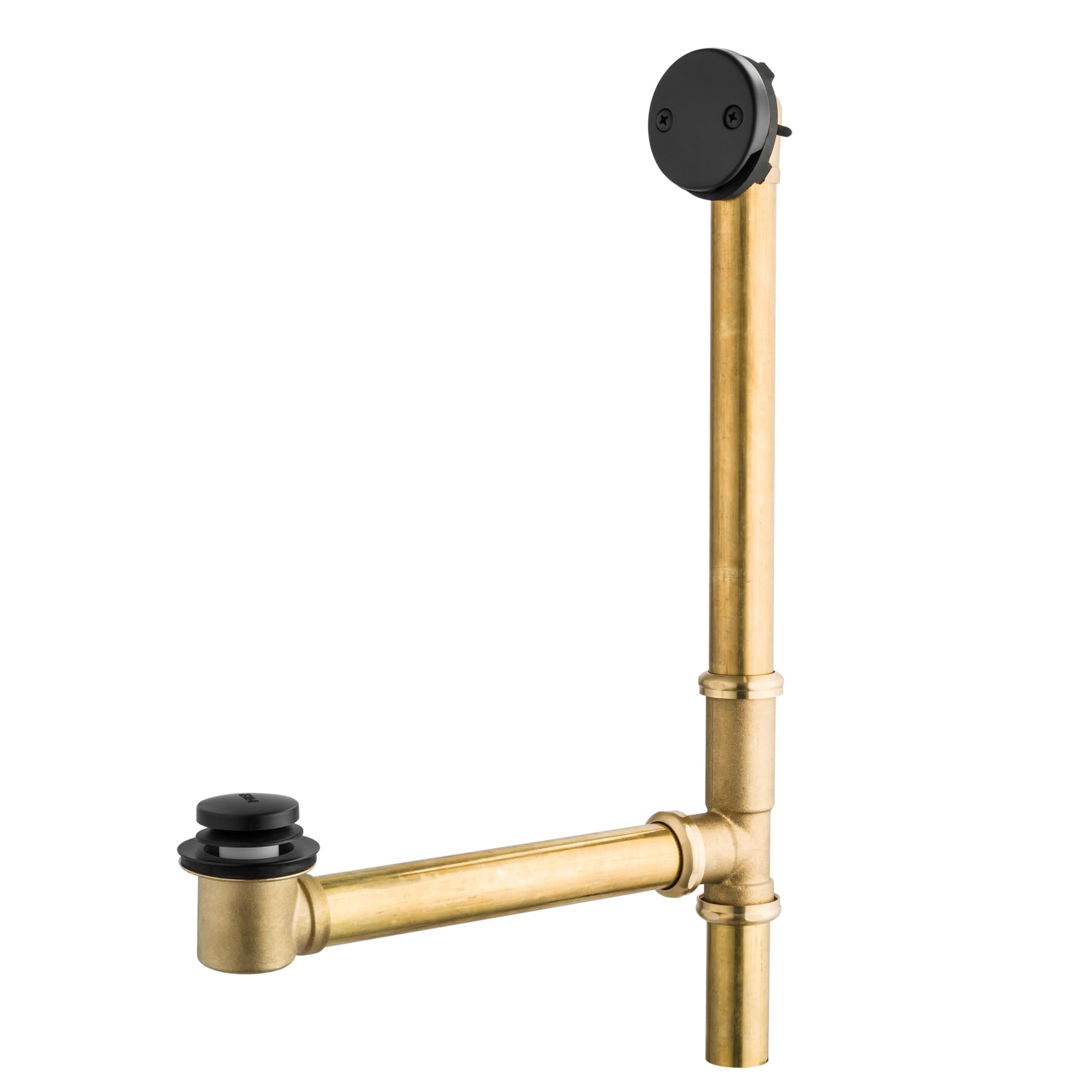 Artiwell brass tubular drain kit closeup showing premium construction for lasting bathroom performance
