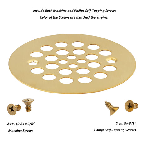 Artiwell brushed gold drain cover mounted in a shower