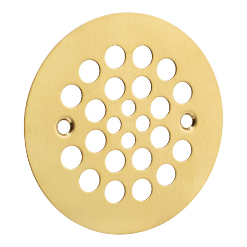Artiwell brushed gold debris capture helps keep drains clear