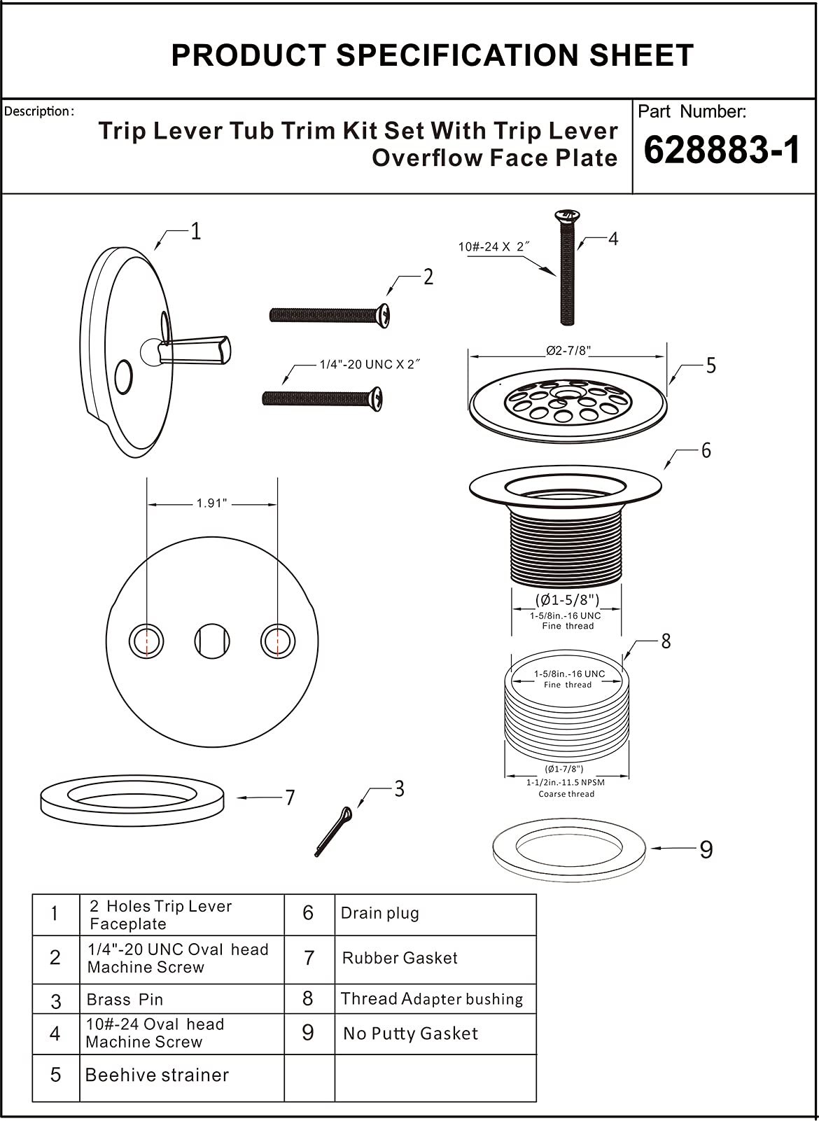 Artiwell DIY instructions simplify installation with no putty required.