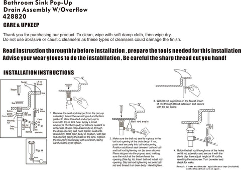 Artiwell installation guide image shows how to achieve a leak free setup.