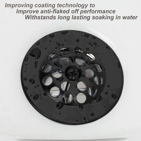 Artiwell matte black overflow face plate offers seamless, cohesive finish.