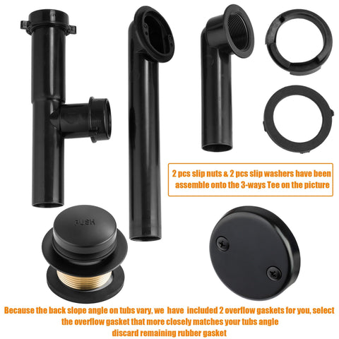 Artiwell overflow face plate in matte black for a coordinated bathroom look.