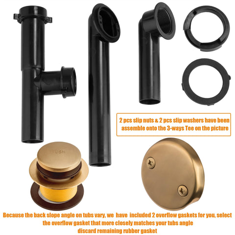 Artiwell overflow elbow and tee provide reliable drainage without leaks.