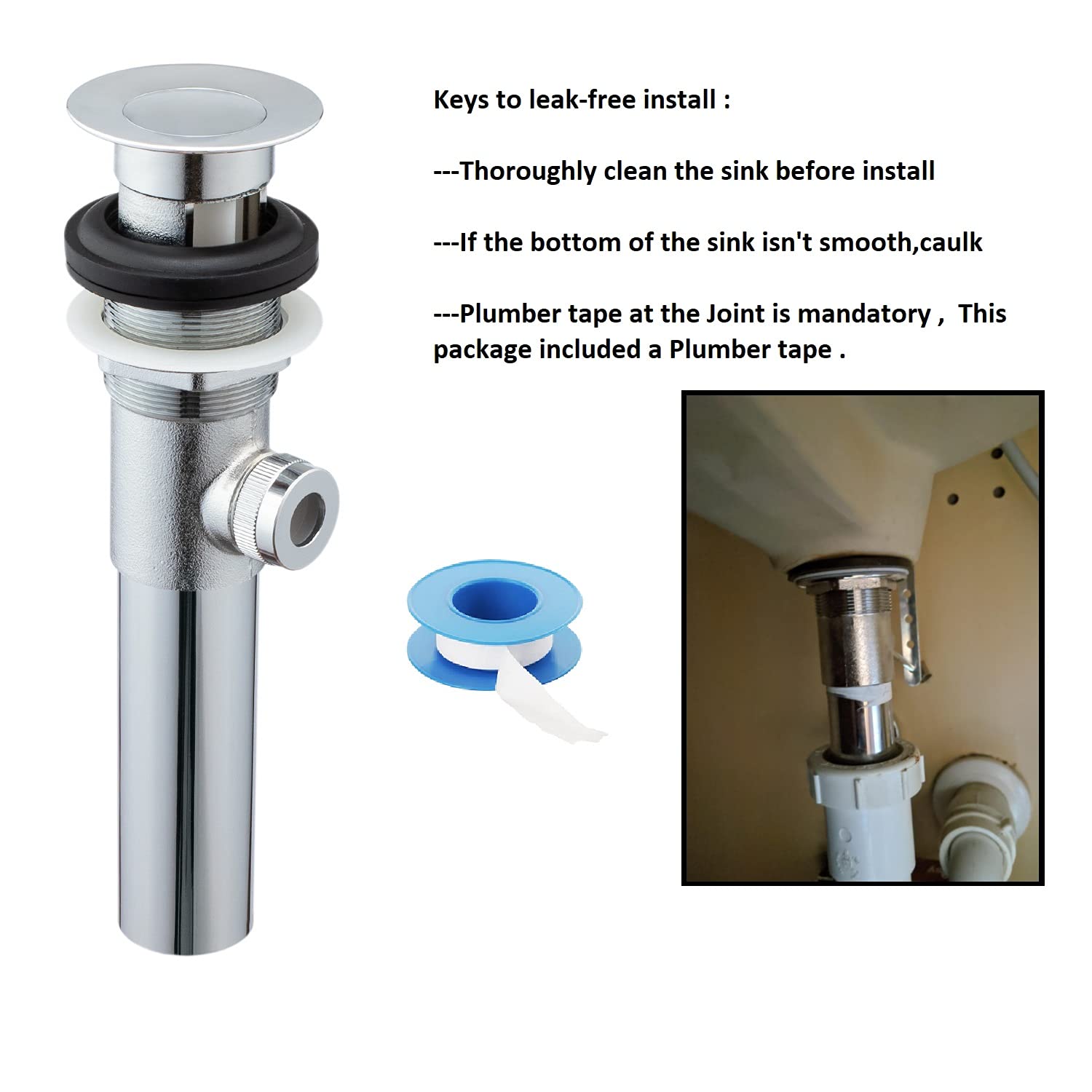 Artiwell drain with overflow helps prevent water spillage.
