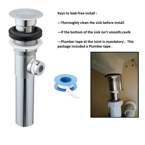 Artiwell drain with overflow helps prevent water spillage.