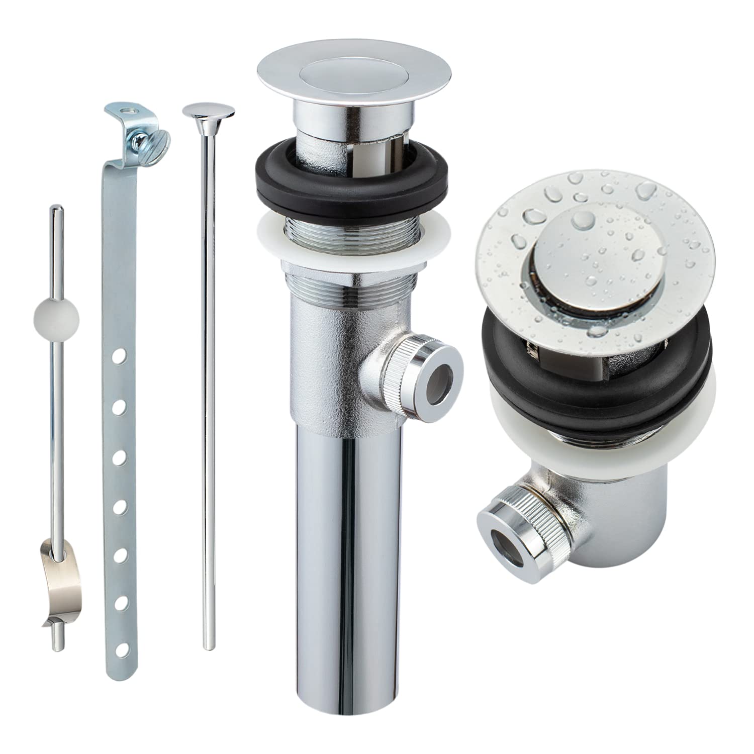 Artiwell sink pop-up drain with lift rod ensures smooth operation and reliable sealing.