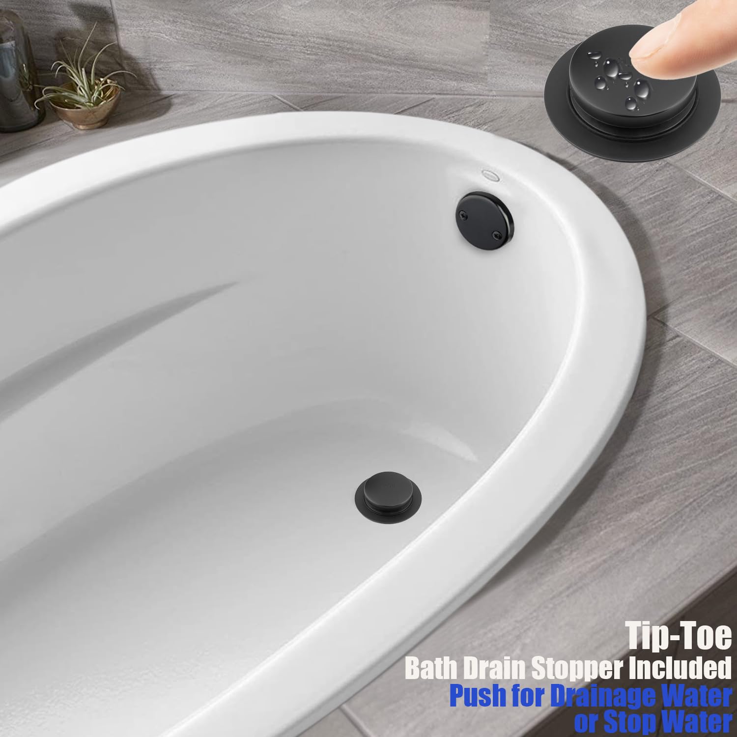 Artiwell slip joint nut and washer enable quick adjustable installation.