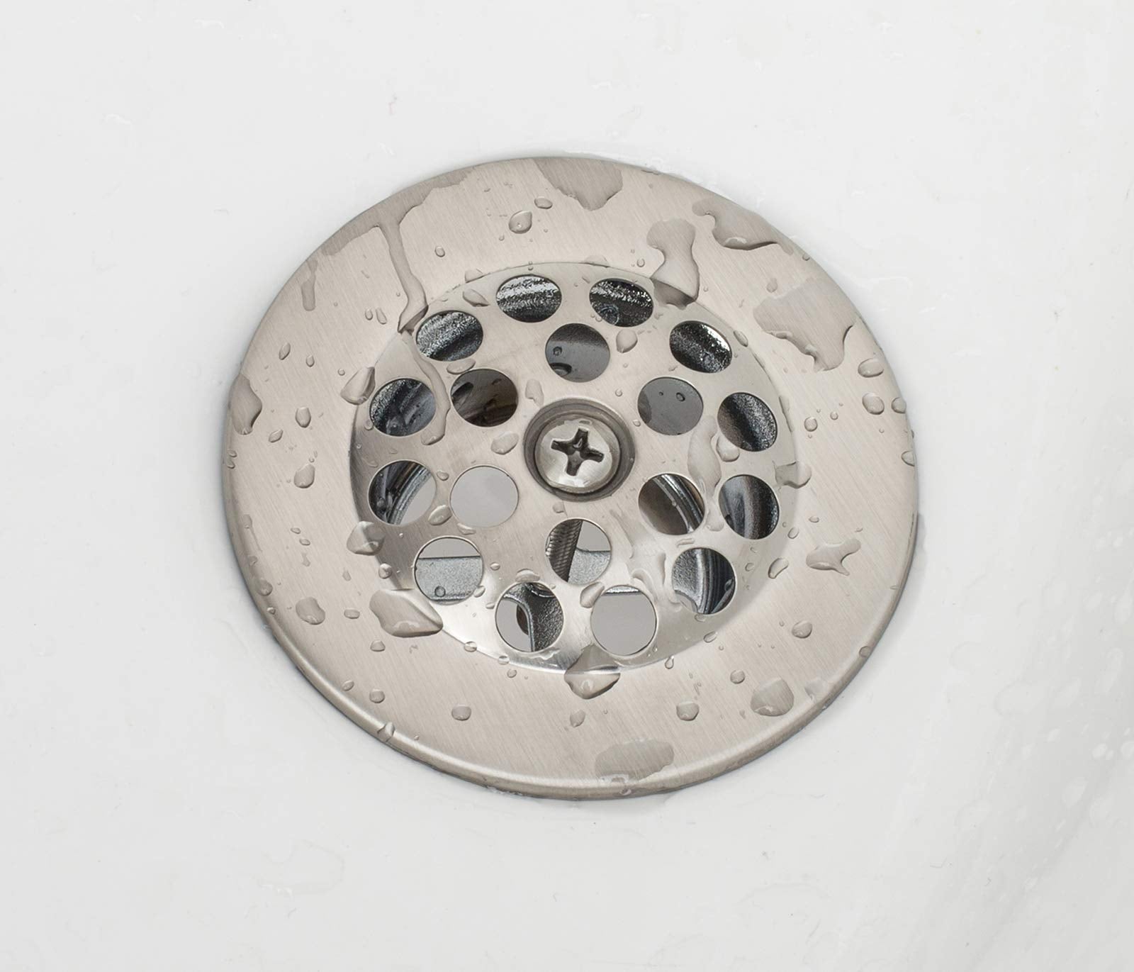 Artiwell strainer washer and brass pin in brushed nickel ensure reliable connections
