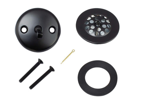 Artiwell trip lever faceplate in matt black adds sleek bath style