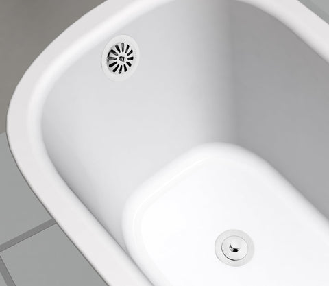 Artiwell Vintage drain waste elbow and tee enable flexible tub compatibility
