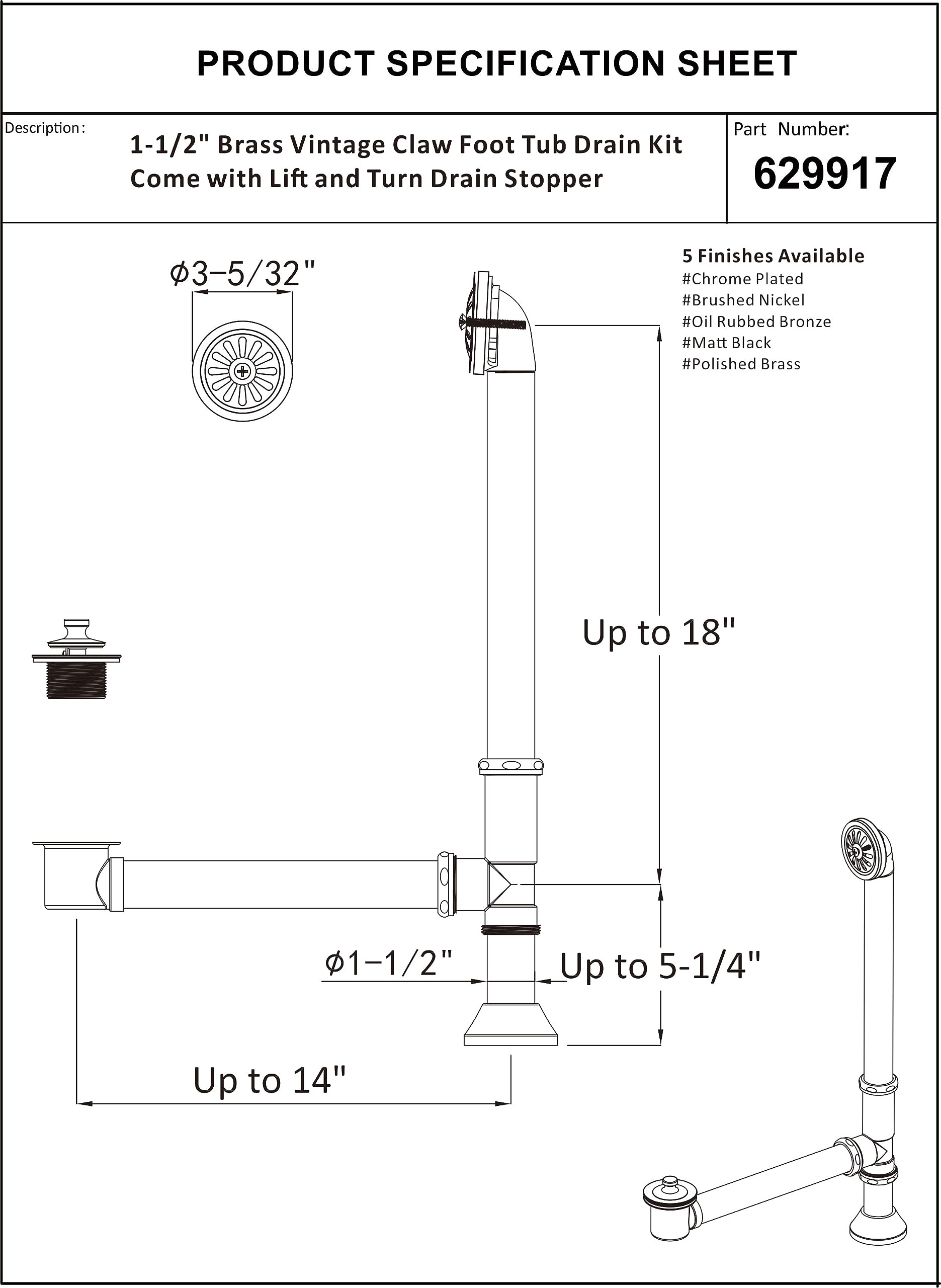 Artiwell Vintage slip joint assembly simplifies on-site height adjustments