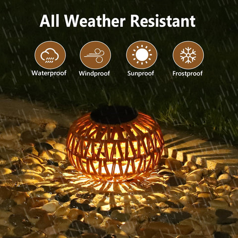 Artmooy garden lantern creates magical yard ambience for evenings.