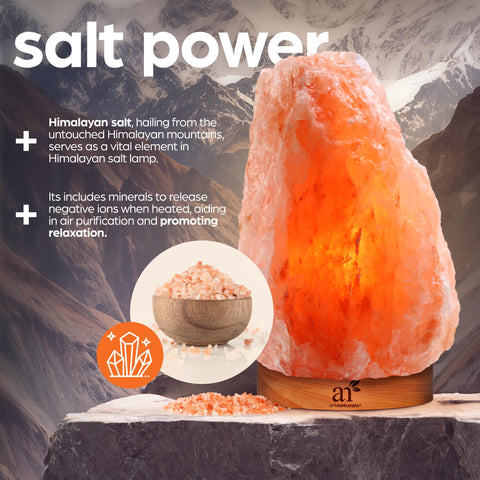 Artnaturals hand-carved pink crystal salt lamp showcases texture
