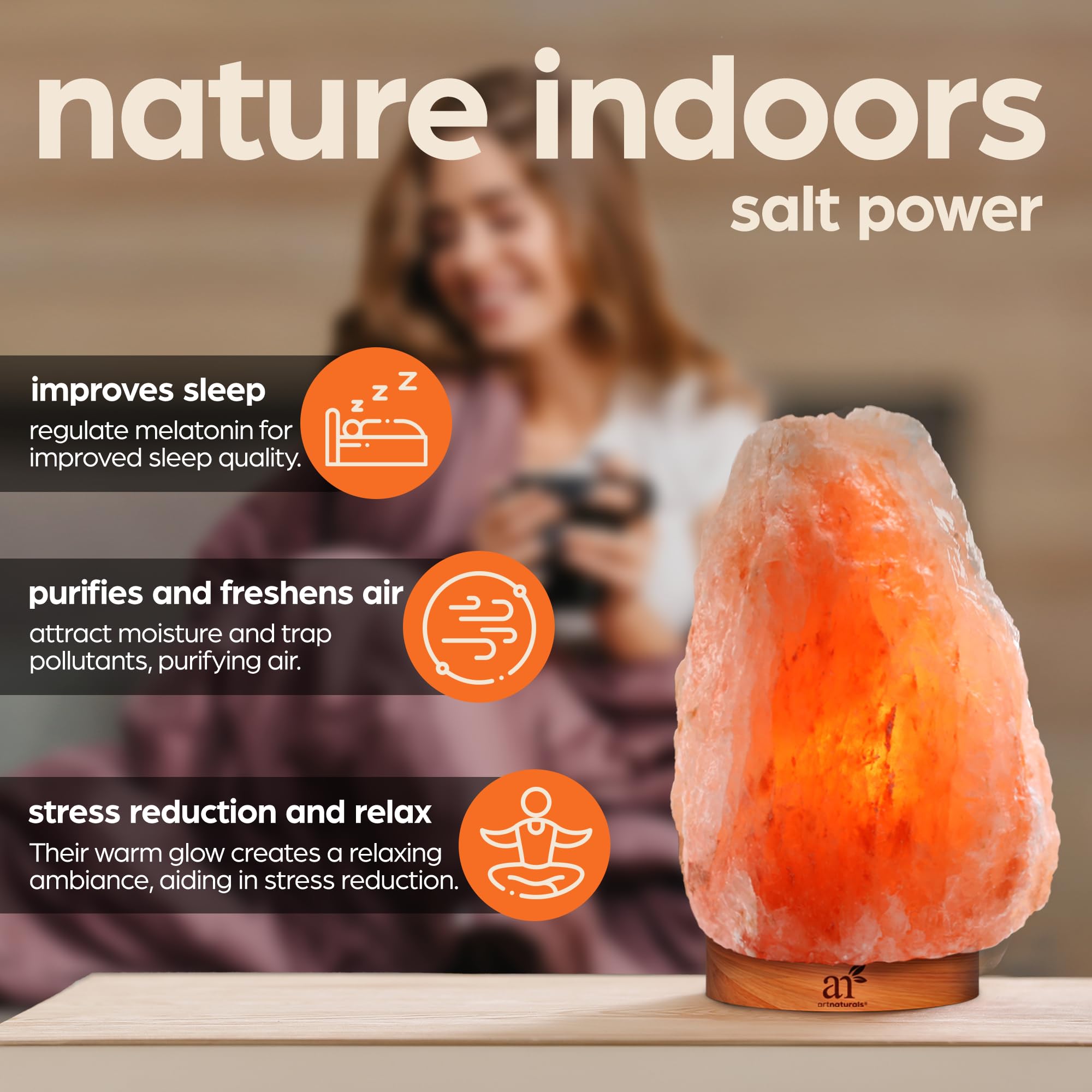 Artnaturals Himalayan lamp dimmer switch for adjustable lighting