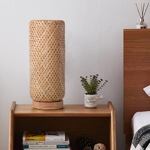Arturesthome lamp with rattan base enhances boho living spaces.