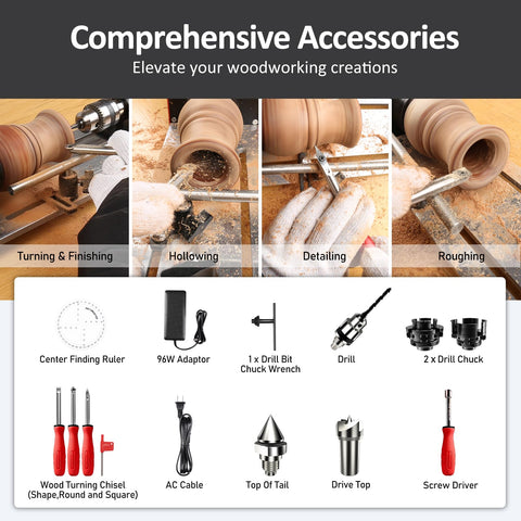 ARTYMASTER lathe chuck set supports secure clamping during turning.