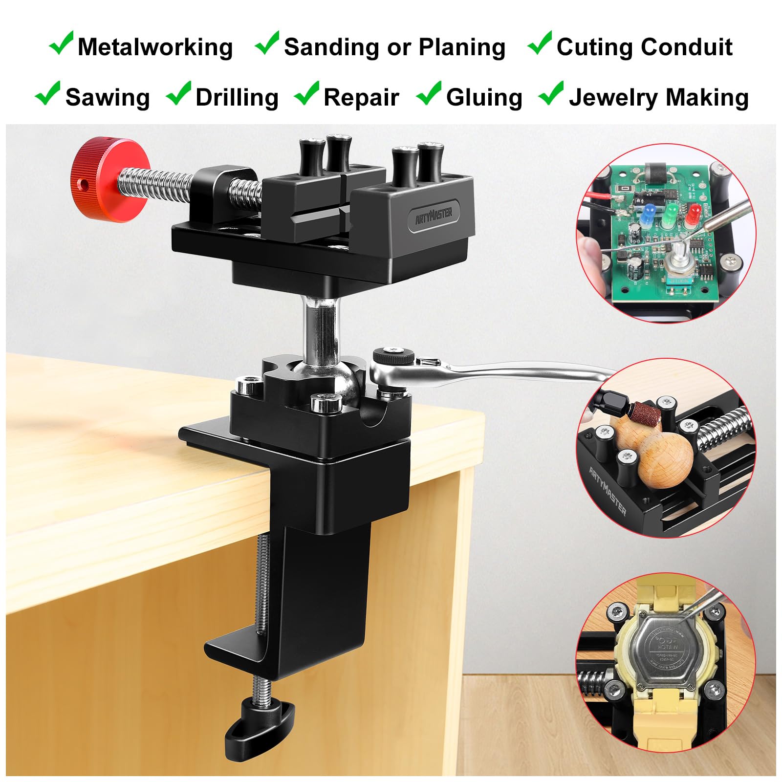 ARTYMASTER 2.48-inch clamping range for small parts
