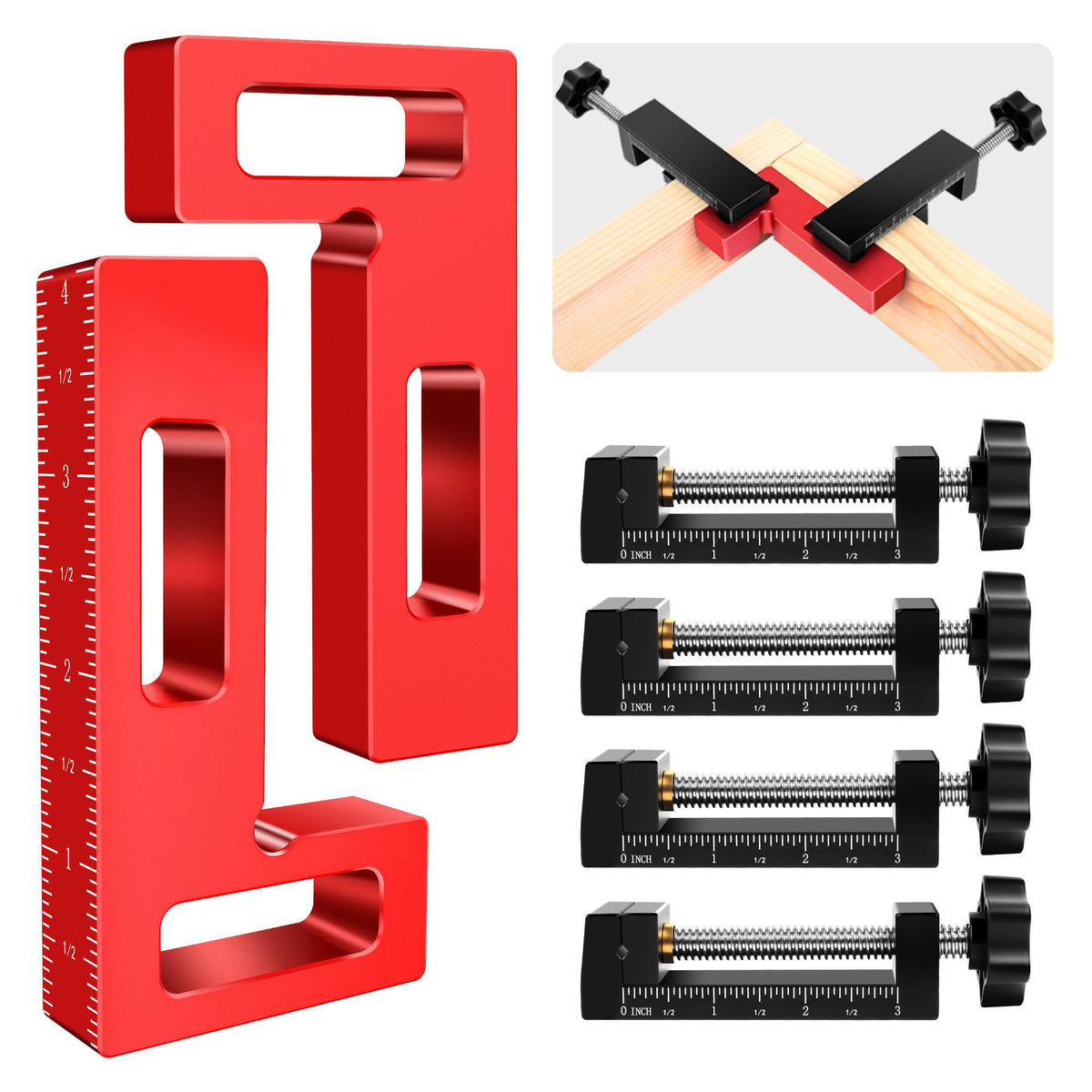 ARTYMASTER corner clamps 2-pack securing perfect 90-degree joints.