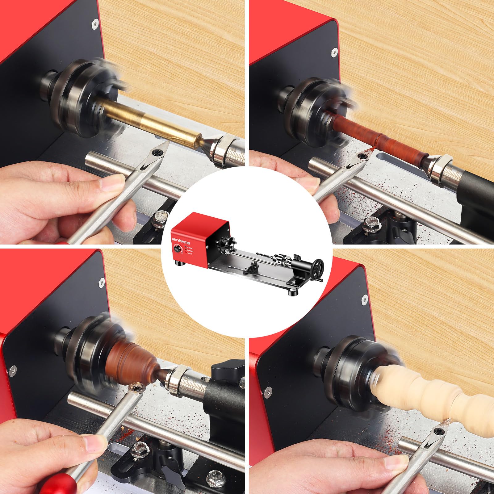 ArtyMaster WM101-compatible lathe setup shows seamless integration.