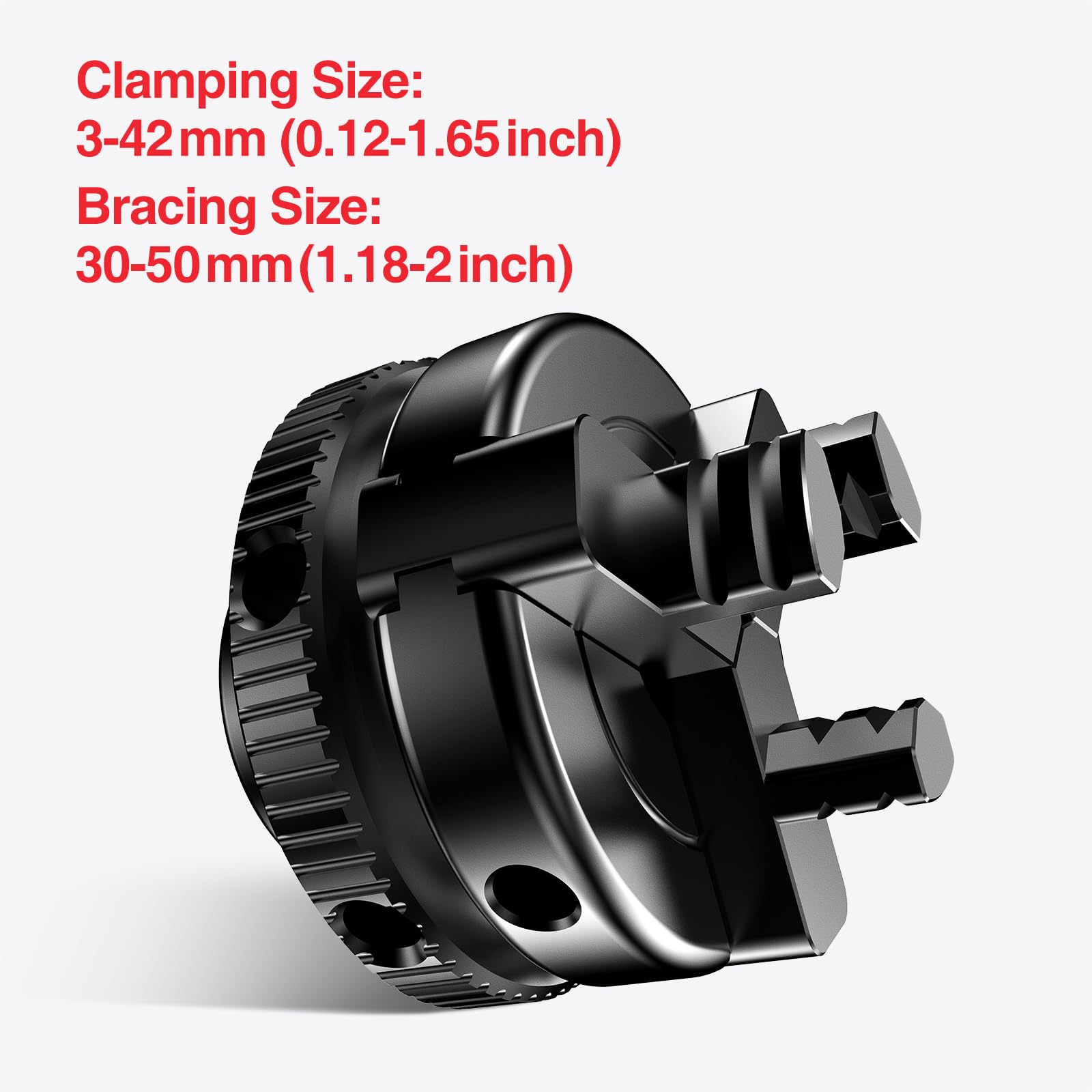 ArtyMaster 3-jaw self-centering mechanism demonstrates robust clamping for accurate centering.