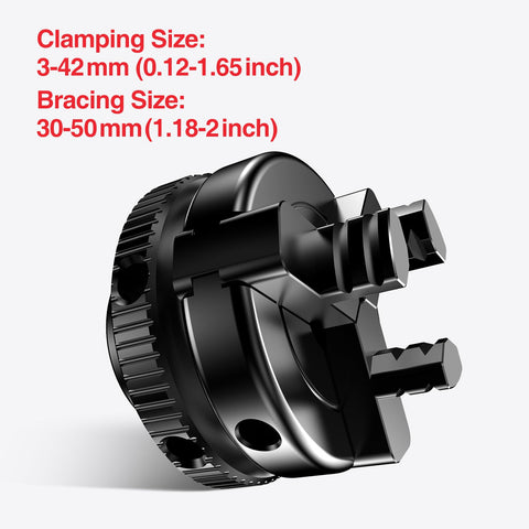 ArtyMaster 3-jaw self-centering mechanism demonstrates robust clamping for accurate centering.